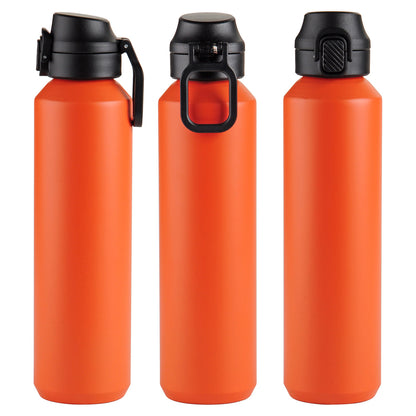 Nexus 27 oz Recycled Aluminum Bottle with Flip-Top Lid and Carabiner