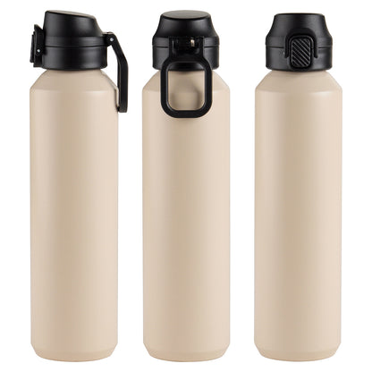 Nexus 27 oz Recycled Aluminum Bottle with Flip-Top Lid and Carabiner