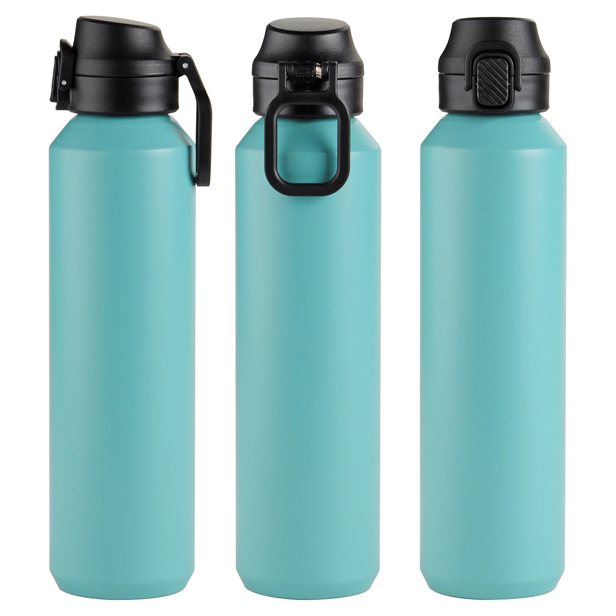 Nexus 27 oz Recycled Aluminum Bottle with Flip-Top Lid and Carabiner