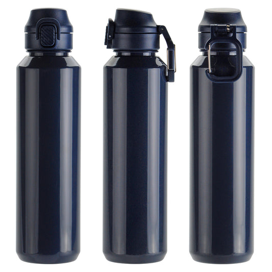 Switchback 27 oz RPET Bottle with Snap-Top Lid & Carabiner