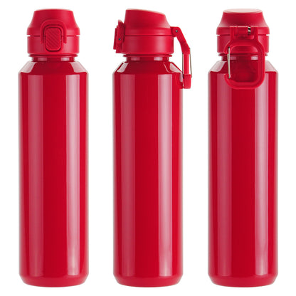 Switchback 27 oz RPET Bottle with Snap-Top Lid & Carabiner