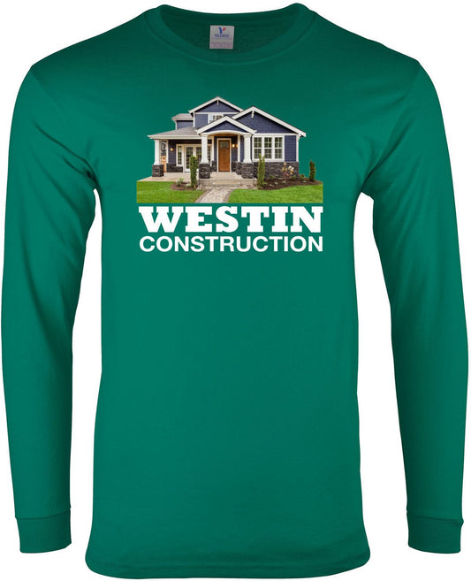 FULL COLOR MENS LONG SLEEVE 100% COTTON T-SHIRT