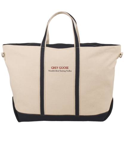 Natural / Black Sailway XL Tote Bag