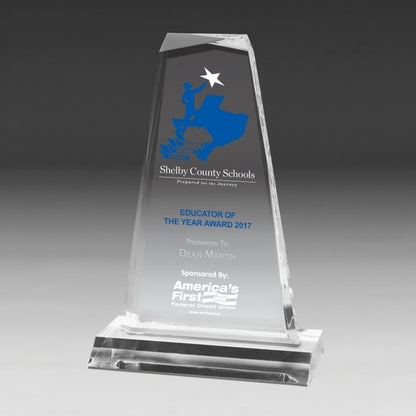 Multi-Faceted Acrylic Award - 8 3/4" - 4 Color Process