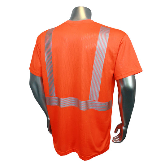 Original Breezelight™ II Class 2 Short Sleeve Safety T-Shirt - Orange - Size 2X