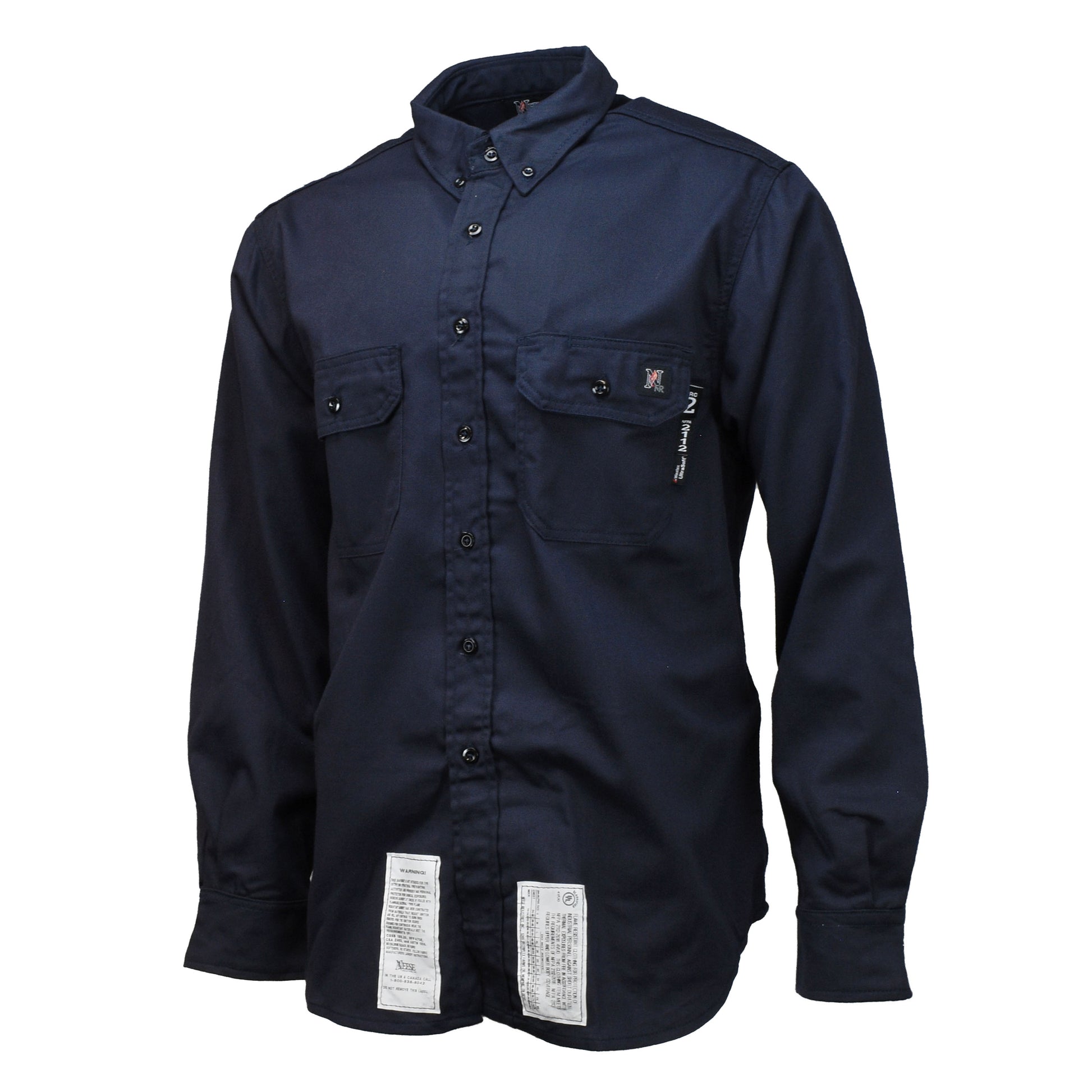 VU7SH 7 oz Ultra-Soft FR Shirt (CAT 2) - Navy - Size XL