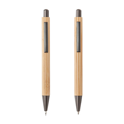 Lucky Clicker Bamboo Pen & Pencil Set
