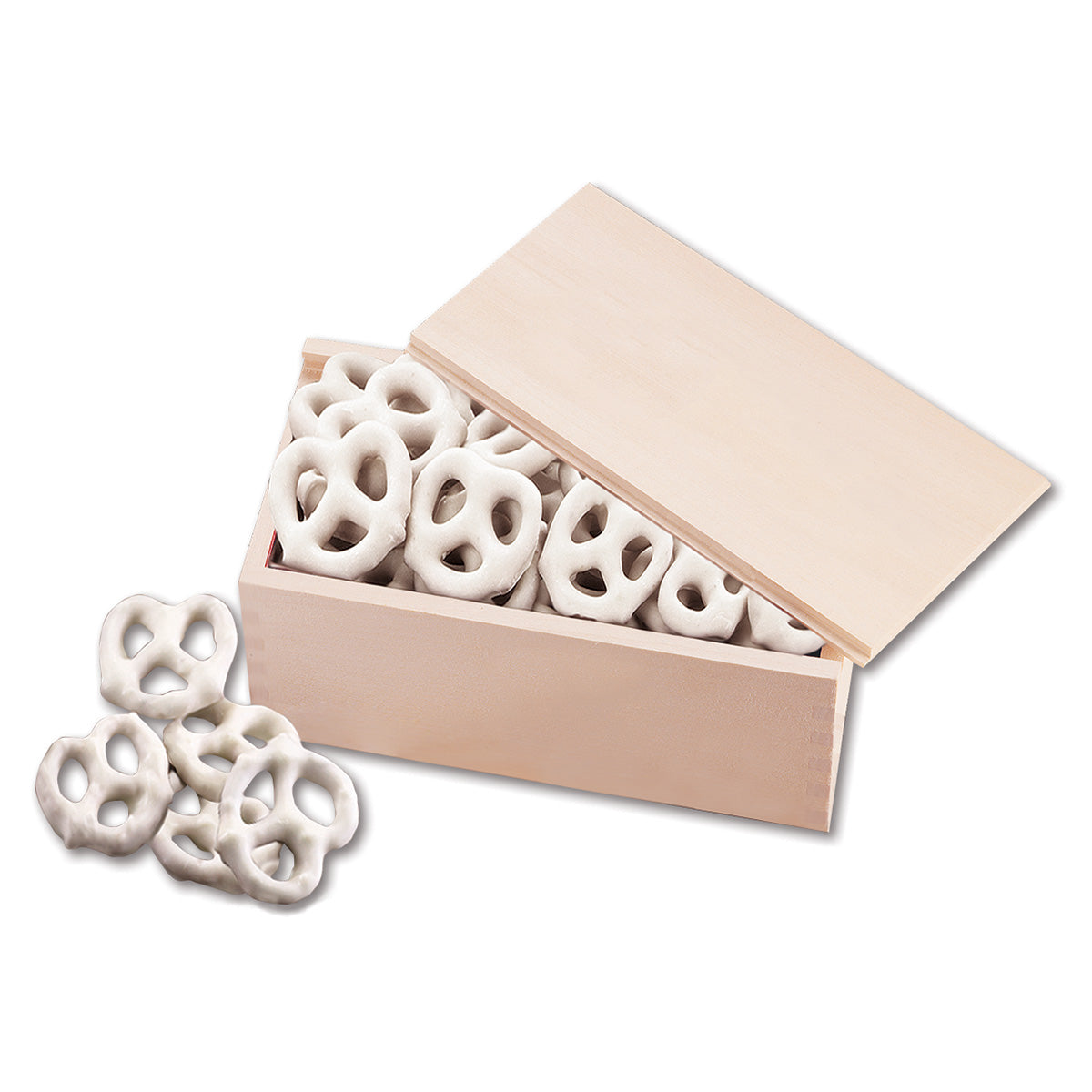 Frosted Pretzels in Wooden Collector's Box