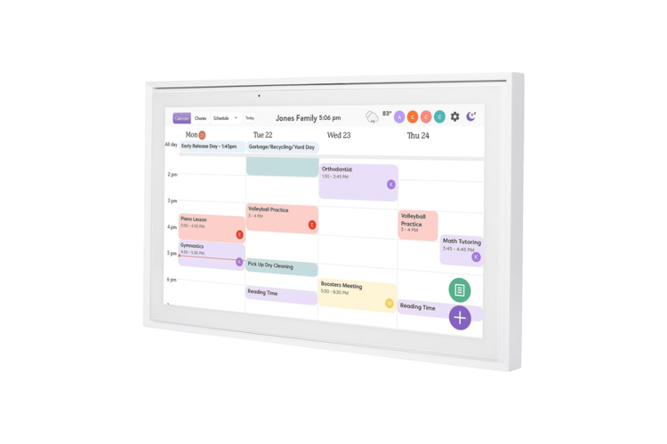 Skylight 15in Digital Calendar Frame - White
