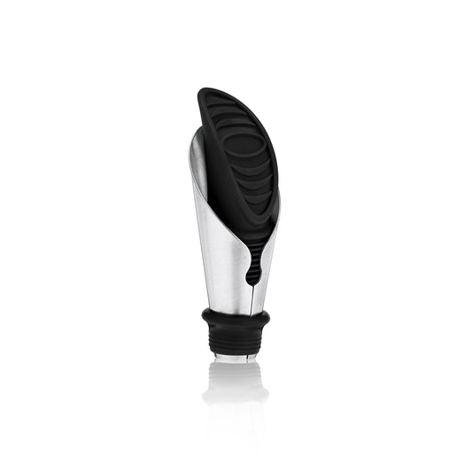 True® Duo Bottle Stopper And Pour Spout in Black
