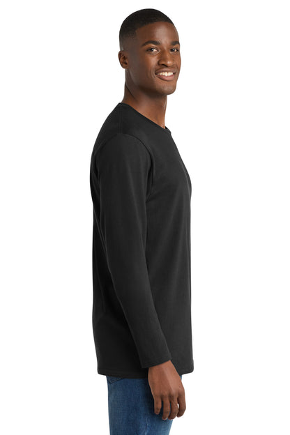 Deep Black Port & Company Long Sleeve Bouncer Tee PC600LS