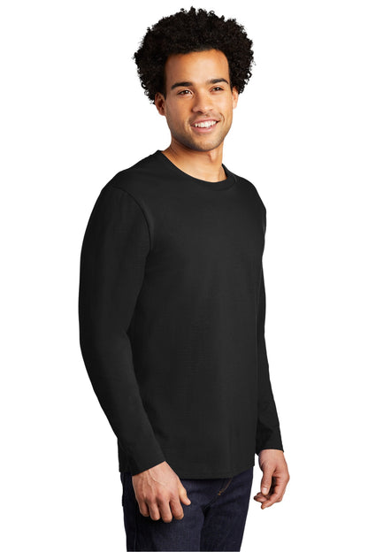 Deep Black Port & Company Long Sleeve Bouncer Tee PC600LS