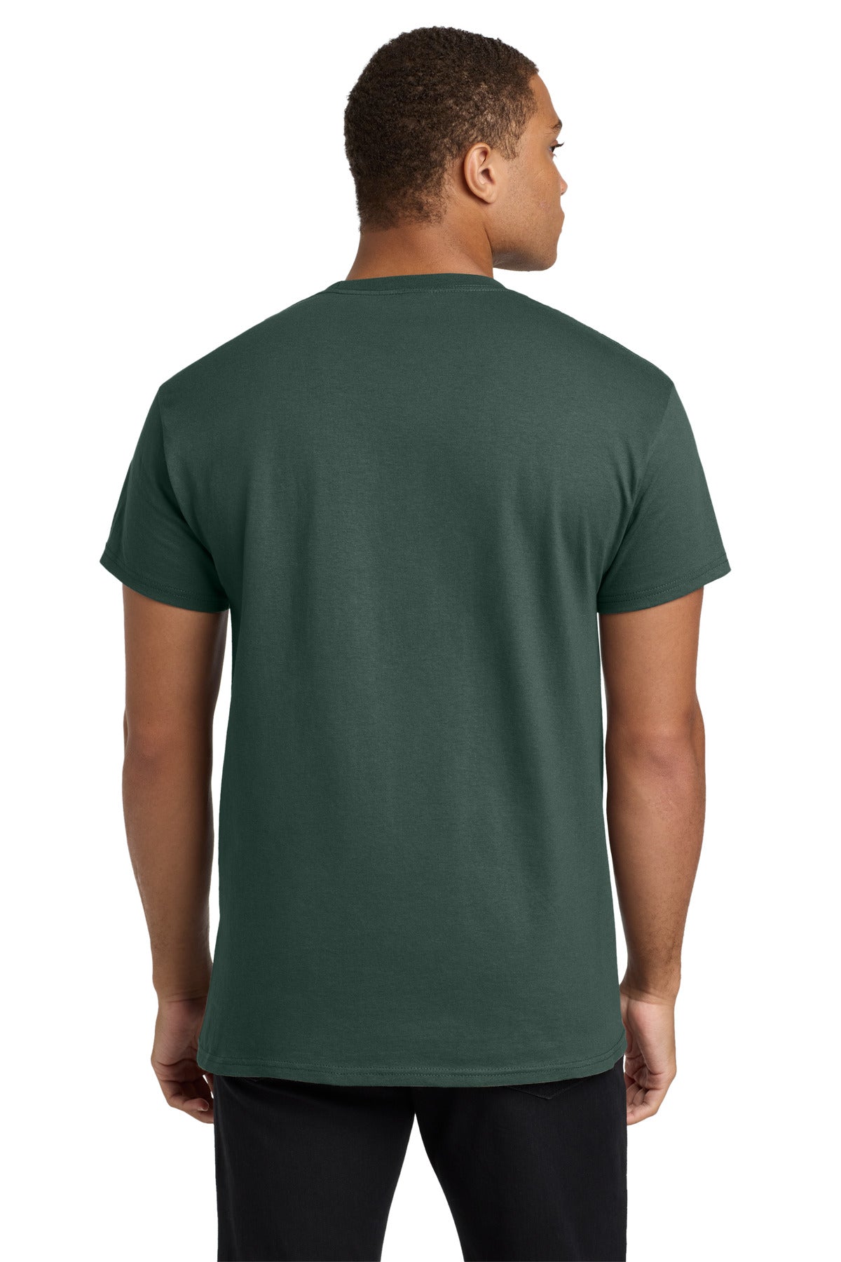 Deep Forest Hanes - Authentic 100% Cotton T-Shirt with Pocket. 5590
