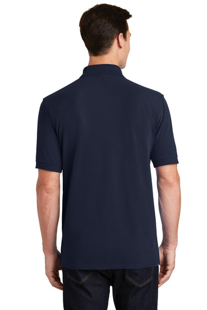 Deep Navy Port & Company Combed Ring Spun Pique Polo. KP1500