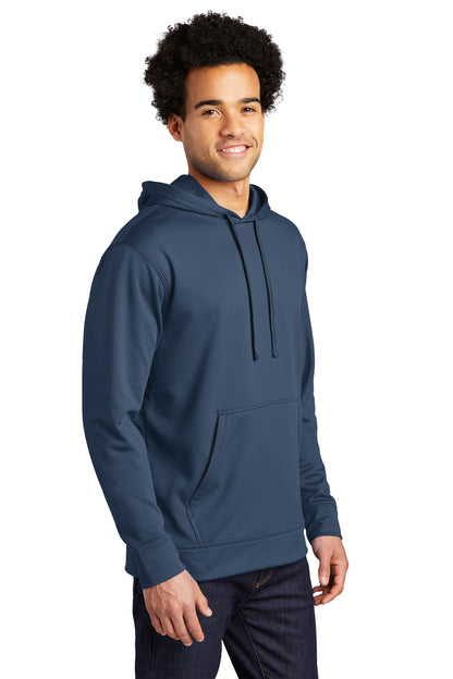 Deep Navy Port & Company Performance Fleece Pullover Hooded Sweatshirt. PC590H