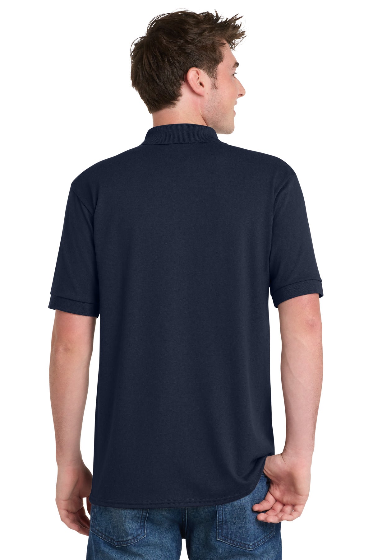 Deep Navy Port & Company Tall Core Blend Jersey Knit Polo. KP55T