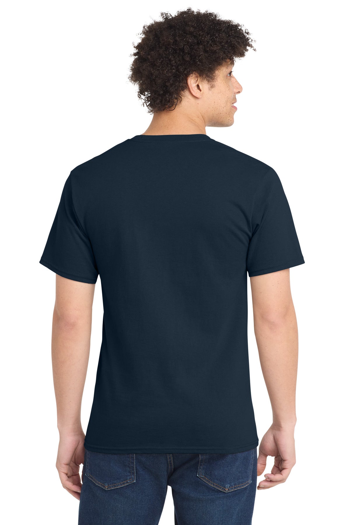 Deep Navy Port & Company Tall Essential Tee. PC61T