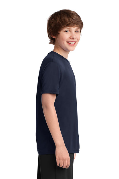 Deep Navy Port & Company Youth Performance Tee. PC380Y