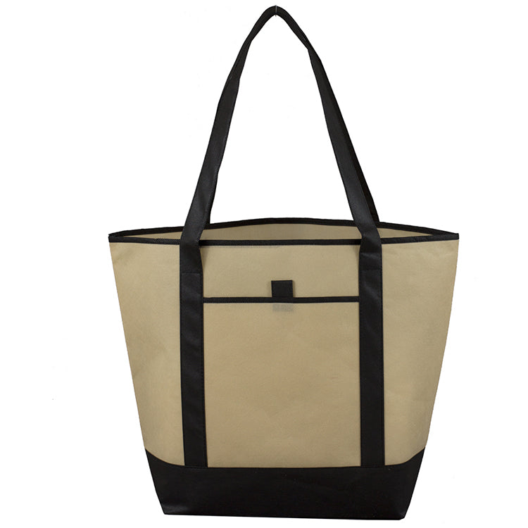 17-1/2"W x 13-1/2"H x 6"Gusset - "The CITY" Convention, Corporate, Travel and Beach Tote Bag