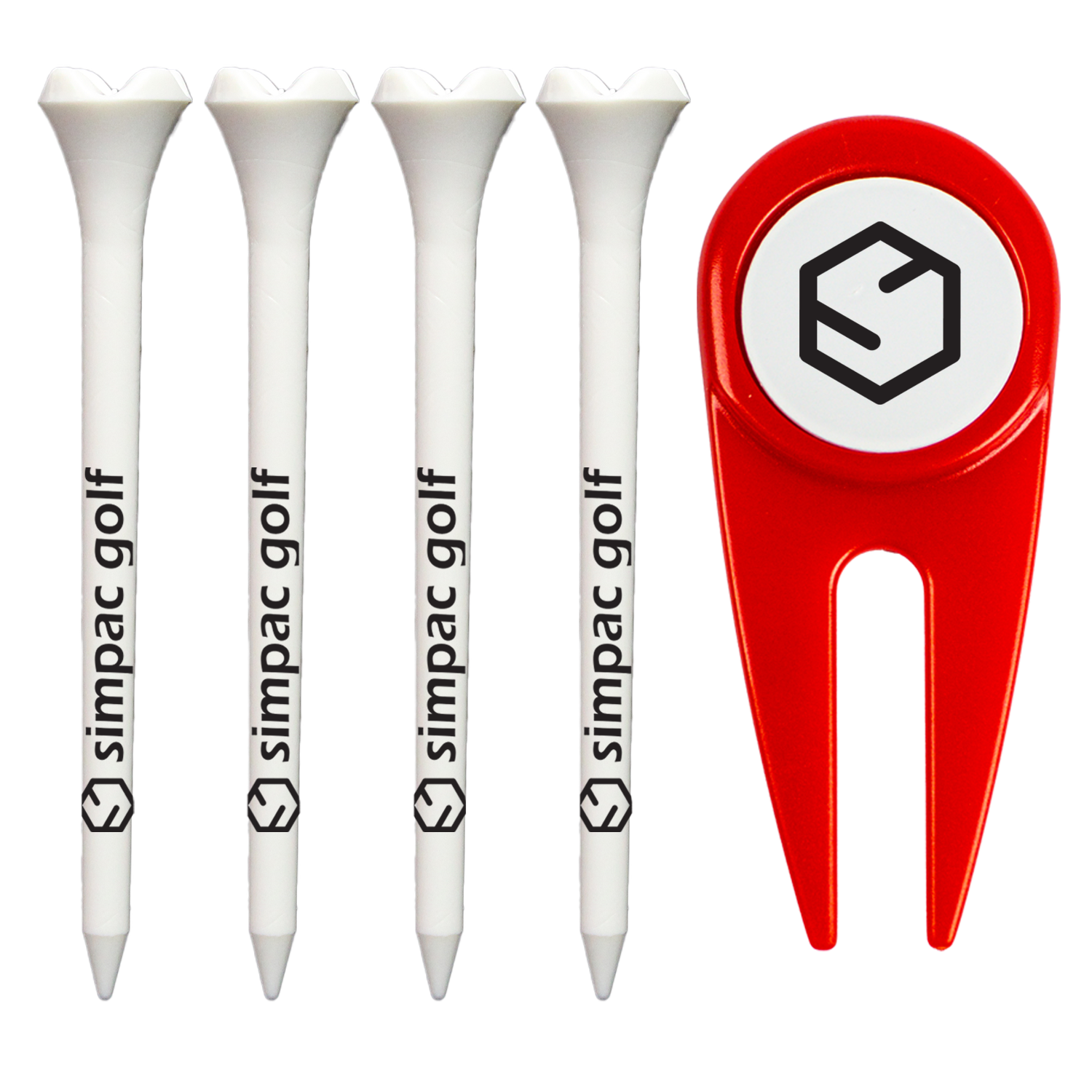 Divot Tool with (4) 3-1/4" Plastic Tees