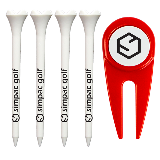 Divot Tool with (4) 3-1/4" Plastic Tees