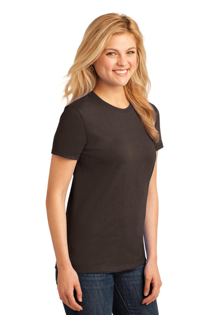 Dk Choc Brown Port & Company Women's Core Cotton Tee. LPC54