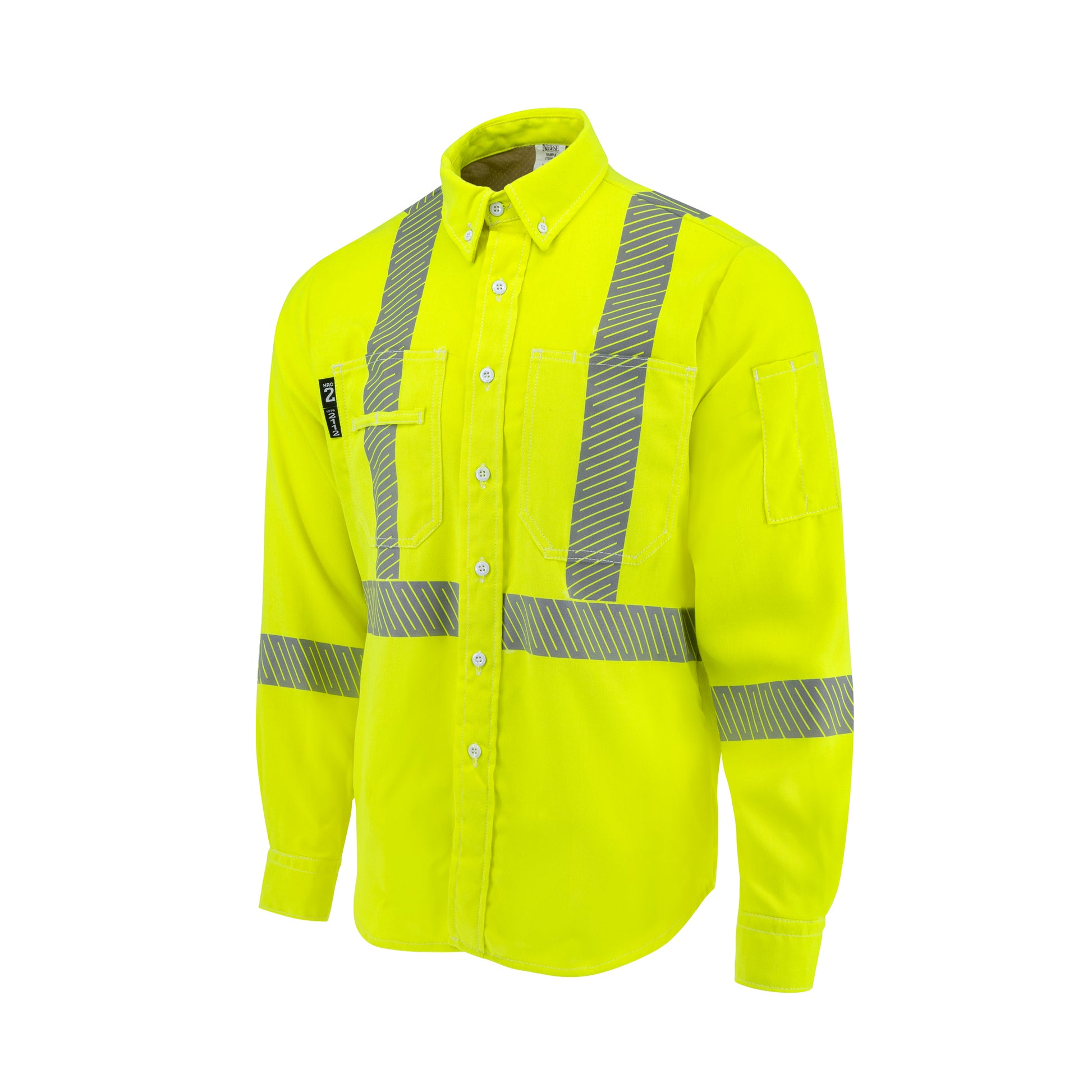 VTS5VSH3 Tecasafe® One 5.7 oz Class 3 Vented FR Shirt - Fluorescent Yellow - Size XL