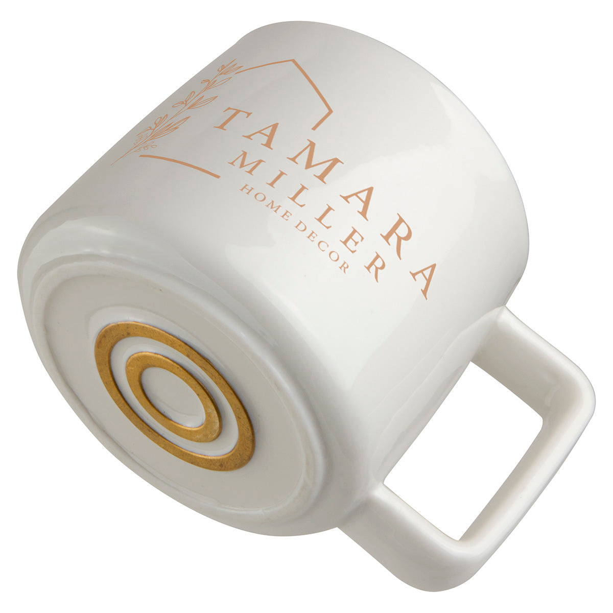 White Bamboo Mug Warmer with 8 oz Ceramic Mug