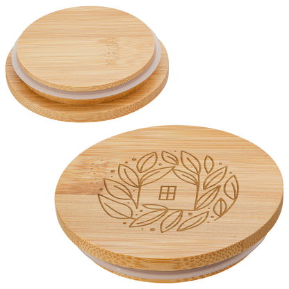 White Bamboo Mug Warmer with 8 oz Ceramic Mug