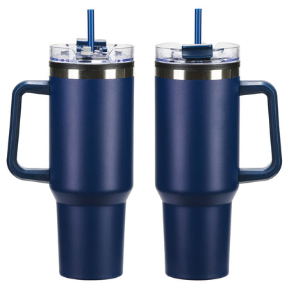 Ohana 40 oz Stainless Steel/Polypropylene Mug with Color-Matching Handle