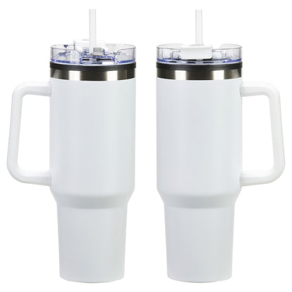 Ohana 40 oz Stainless Steel/Polypropylene Mug with Color-Matching Handle