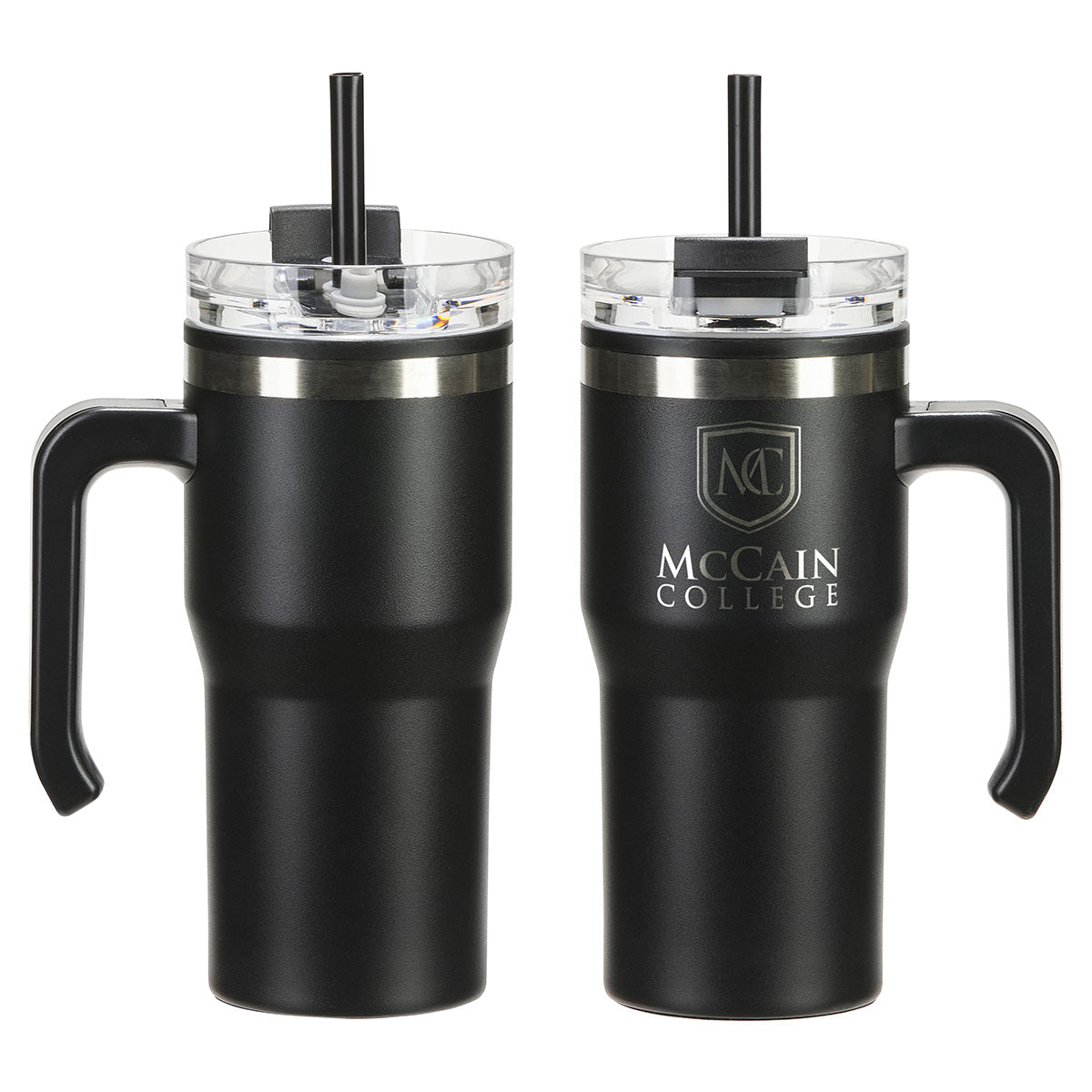 Outback 20 oz Stainless Steel/Polypropylene Mug with Lid and Straw