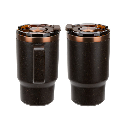 Brown NAYAD® Cortado 16 oz Coffee Grounds/Recycled Polypropylene Mug