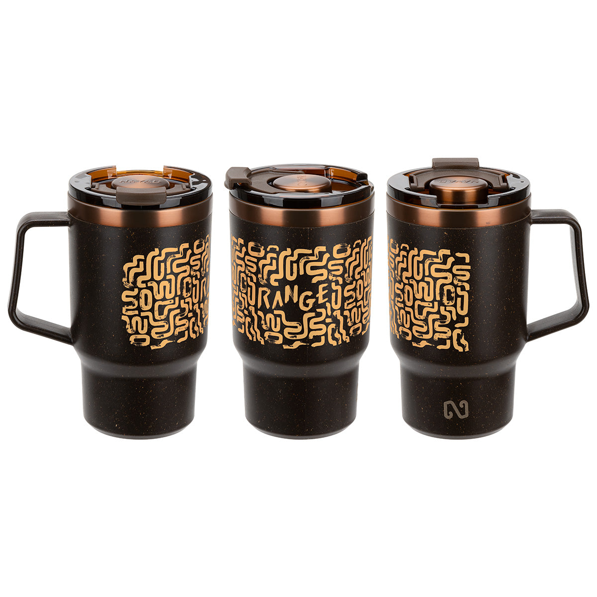 Brown NAYAD® Cortado 16 oz Coffee Grounds/Recycled Polypropylene Mug