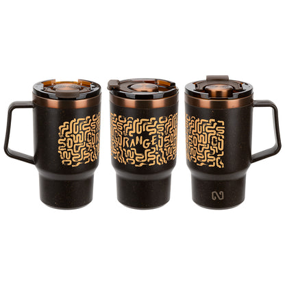 Brown NAYAD® Cortado 16 oz Coffee Grounds/Recycled Polypropylene Mug