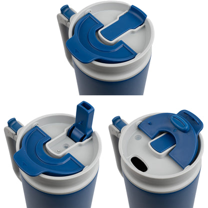 Black NAYAD® Genesis 40 oz Stainless Steel Double-Wall Mug with Foldable Handle