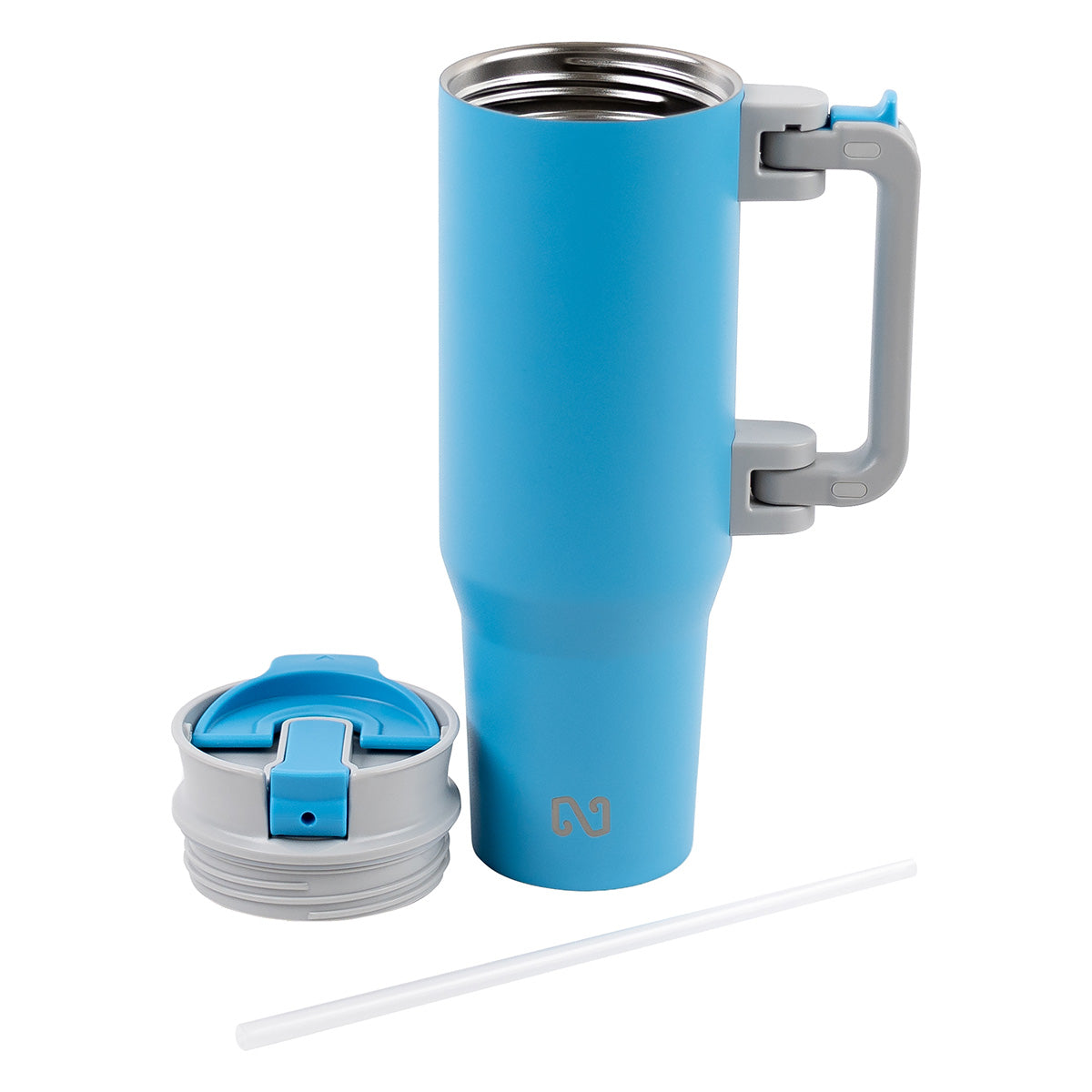 Black NAYAD® Genesis 40 oz Stainless Steel Double-Wall Mug with Foldable Handle