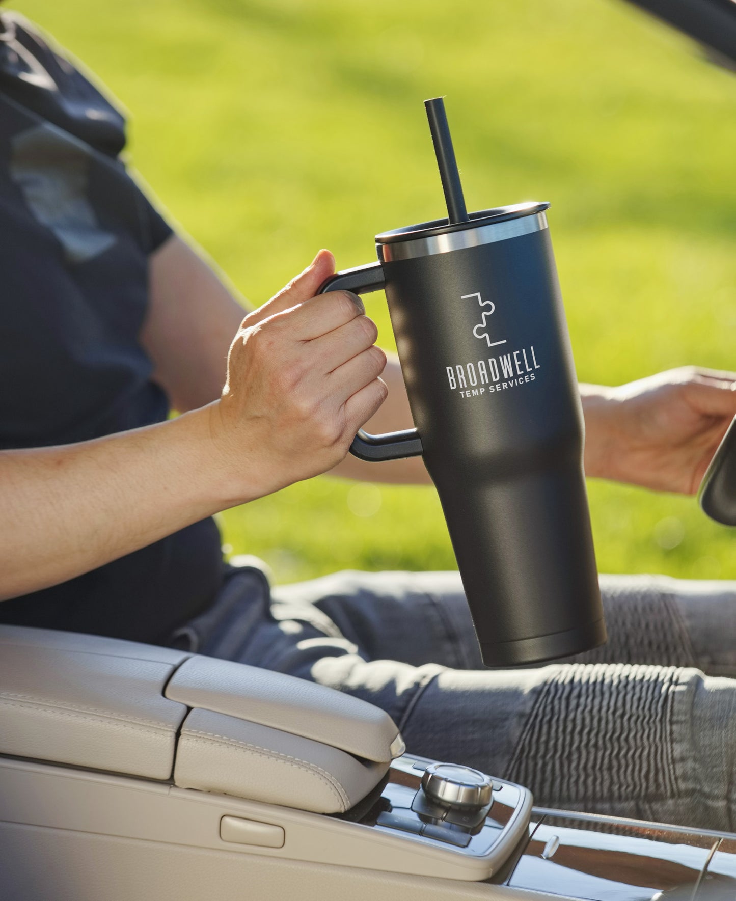 Birch SENSO® Summit 40 oz Insulated Stainless Steel Travel Mug with Press-In Straw Lid