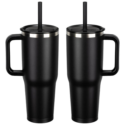 SENSO® Summit 40 oz Insulated Stainless Steel Travel Mug with Press-In Straw Lid