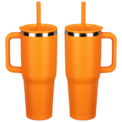 SENSO® Summit 40 oz Insulated Stainless Steel Travel Mug with Press-In Straw Lid