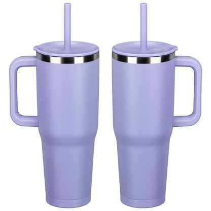 SENSO® Summit 40 oz Insulated Stainless Steel Travel Mug with Press-In Straw Lid