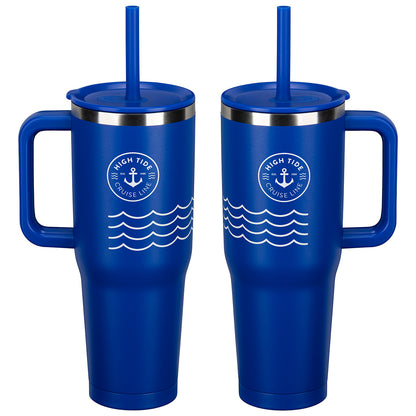 SENSO® Summit 40 oz Insulated Stainless Steel Travel Mug with Press-In Straw Lid