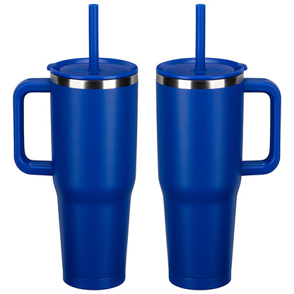 SENSO® Summit 40 oz Insulated Stainless Steel Travel Mug with Press-In Straw Lid