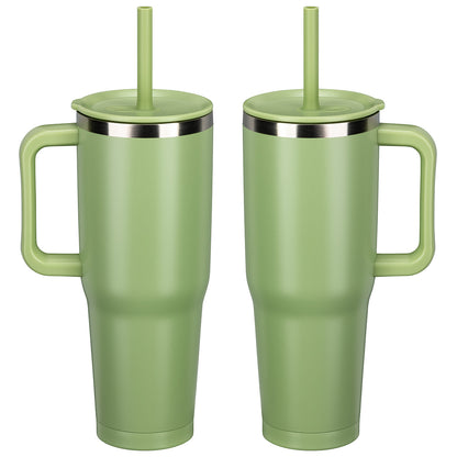 SENSO® Summit 40 oz Insulated Stainless Steel Travel Mug with Press-In Straw Lid