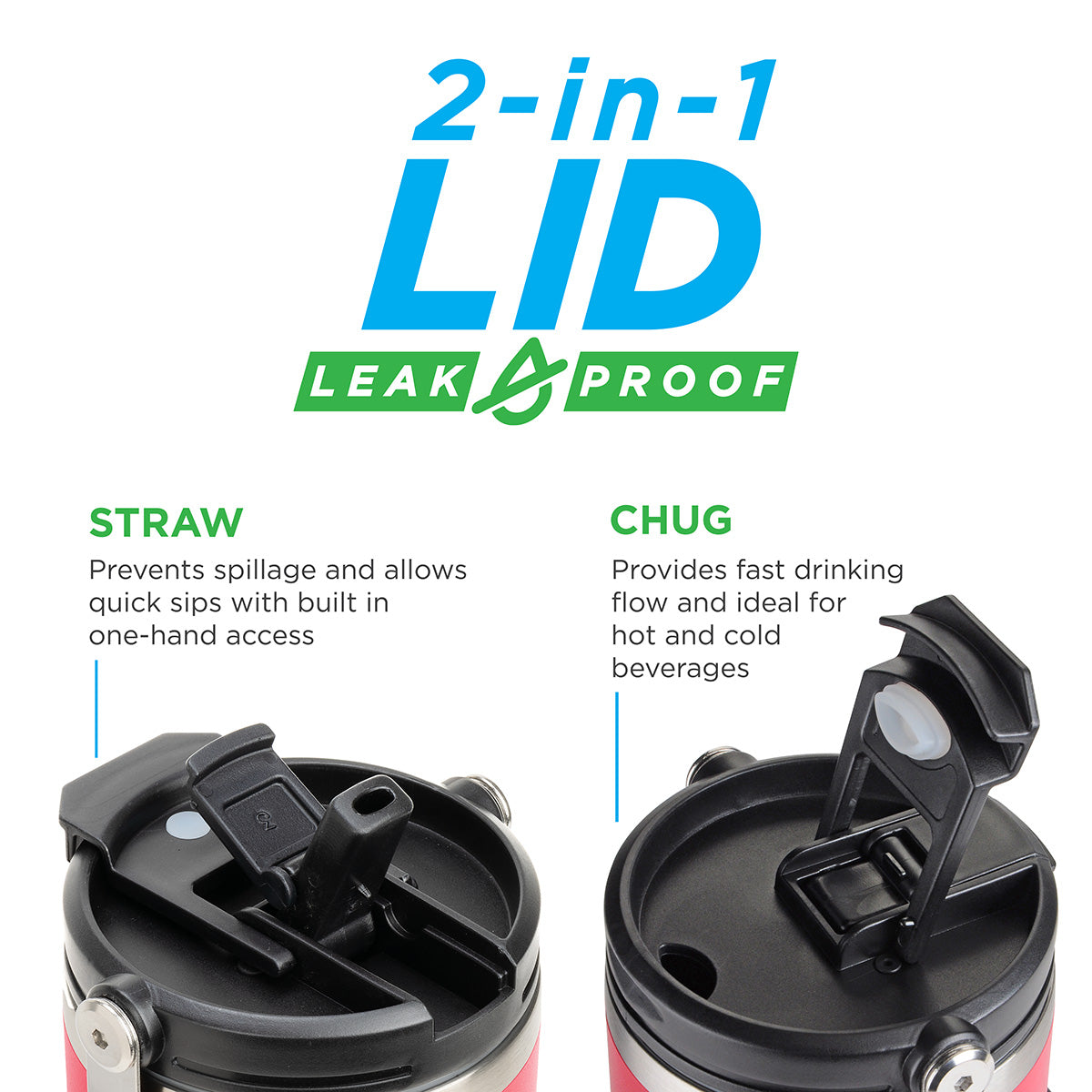 Black SENSO® Venture DuoFlow 40 oz Vacuum Insulated Stainless Steel Travel Tumbler