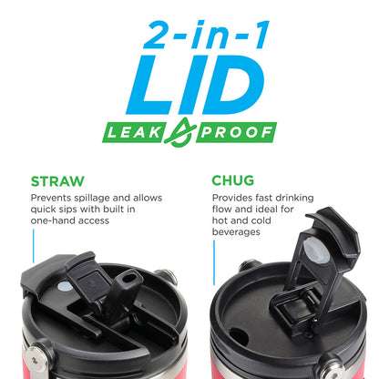 Black SENSO® Venture DuoFlow 40 oz Vacuum Insulated Stainless Steel Travel Tumbler