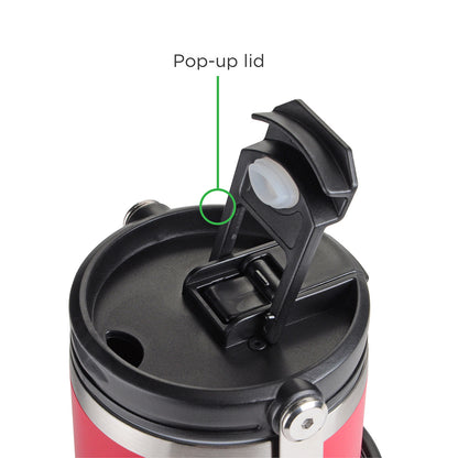 Black SENSO® Venture DuoFlow 40 oz Vacuum Insulated Stainless Steel Travel Tumbler