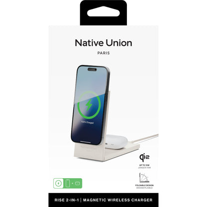 Native Union Rise 2-IN-1 Qi2 Wireless Charger