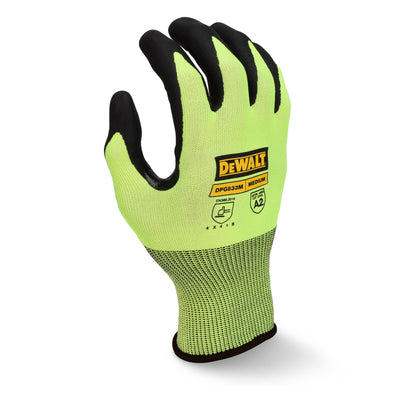 DPG833 Hi-Vis Touchscreen Micro Foam Nitrile A2 Cut Glove - Size L