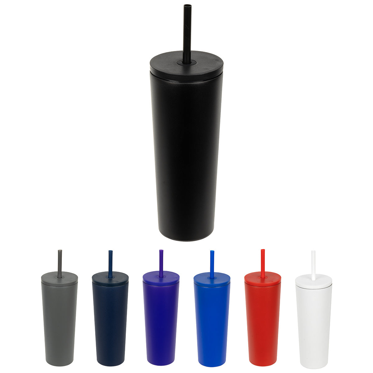 Black Bradford 24 oz Vacuum Insulated Stainless Steel Tumbler with Straw